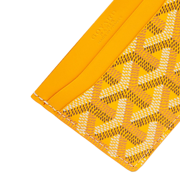 Goyard yellow shop card holder