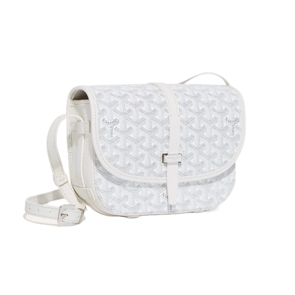 Goyard Goyardine Belvedere II White PM Messenger Bag