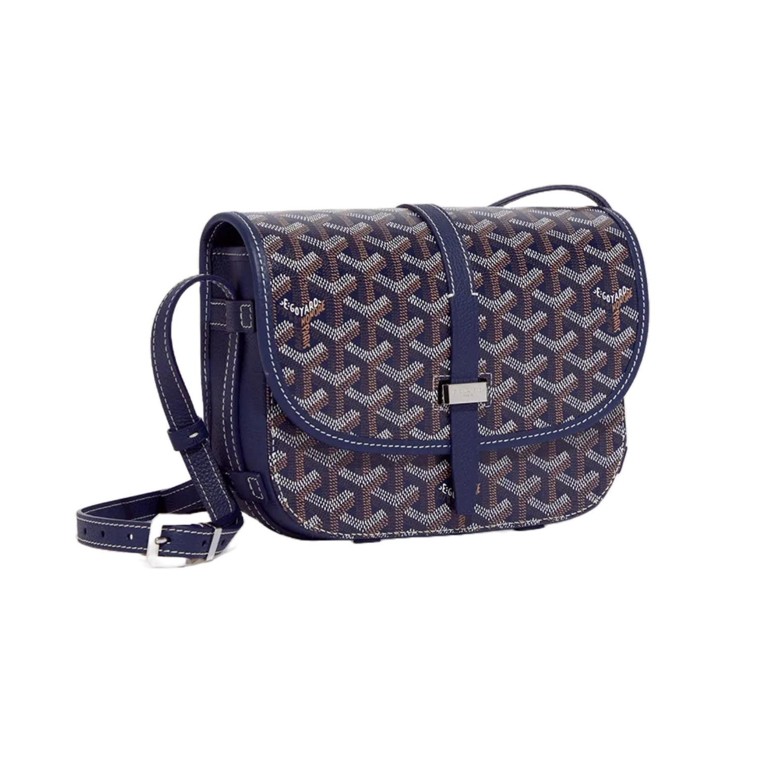 Goyard Goyardine Belvedere II Navy Blue PM Messenger Bag, BELVE2PMLTY12CL12P