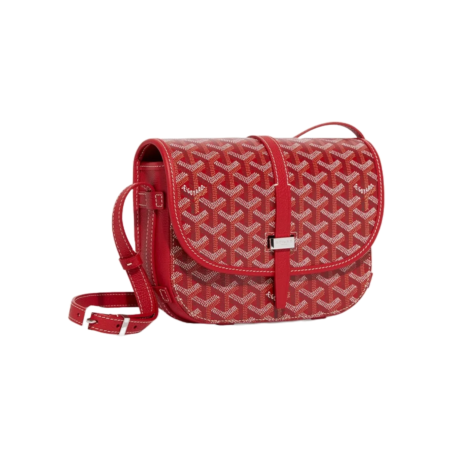 Goyard Goyardine Belvedere II Red PM Messenger Bag