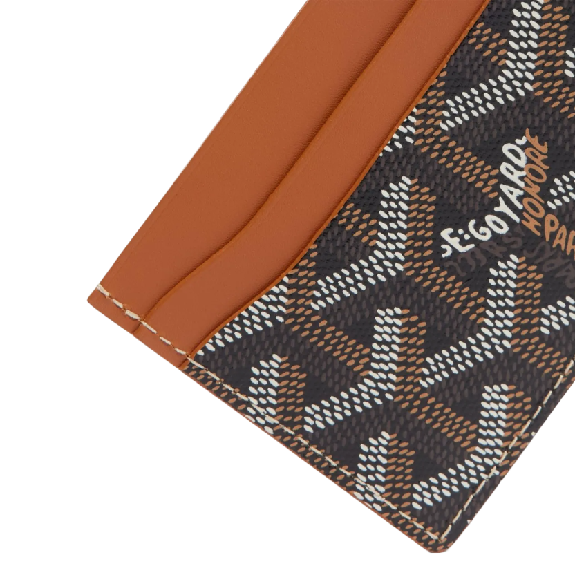 Goyard card holder burgundy clearance