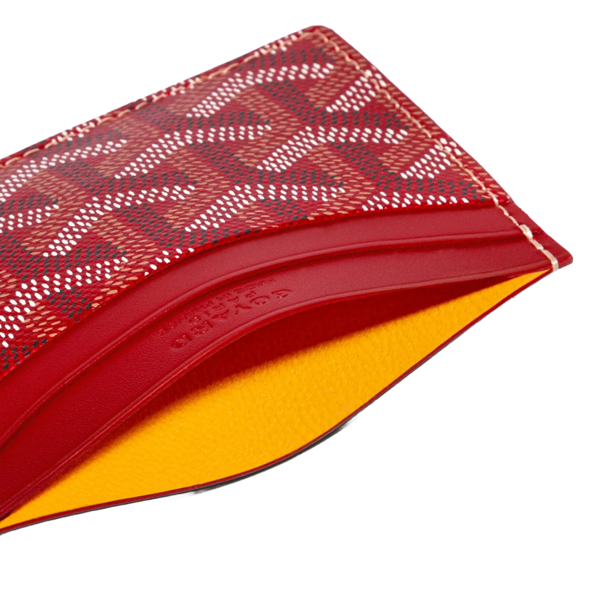 Goyard cardholder red best sale