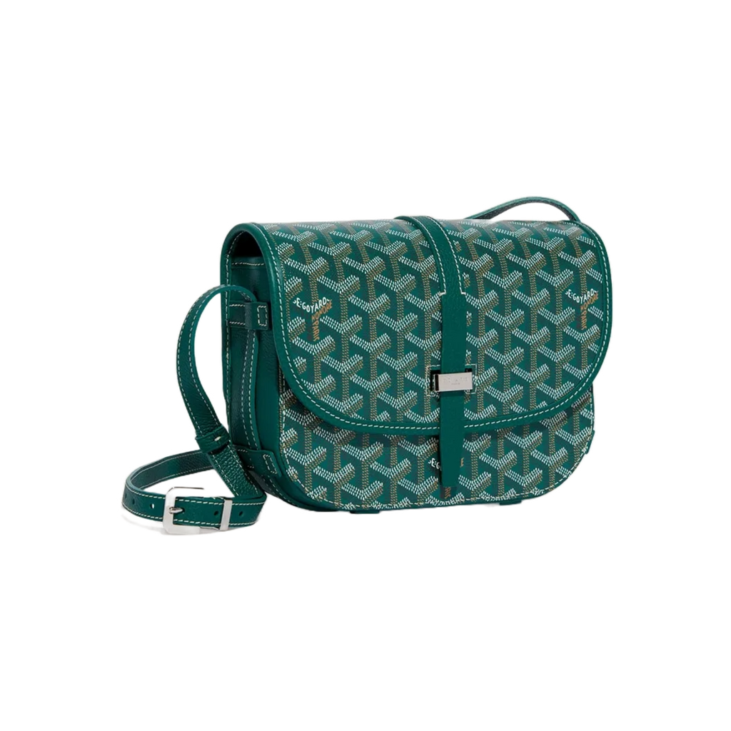 Goyard Goyardine Belvedere II Green PM Messenger Bag, BELVE2PMLTY09CL09P