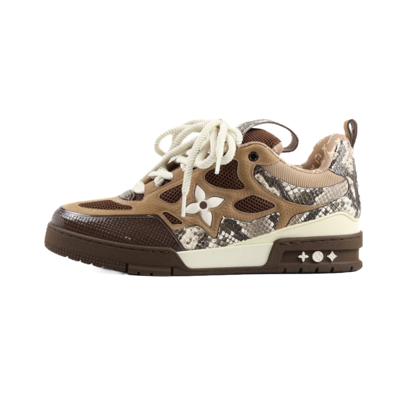 white and brown louis vuitton sneakers