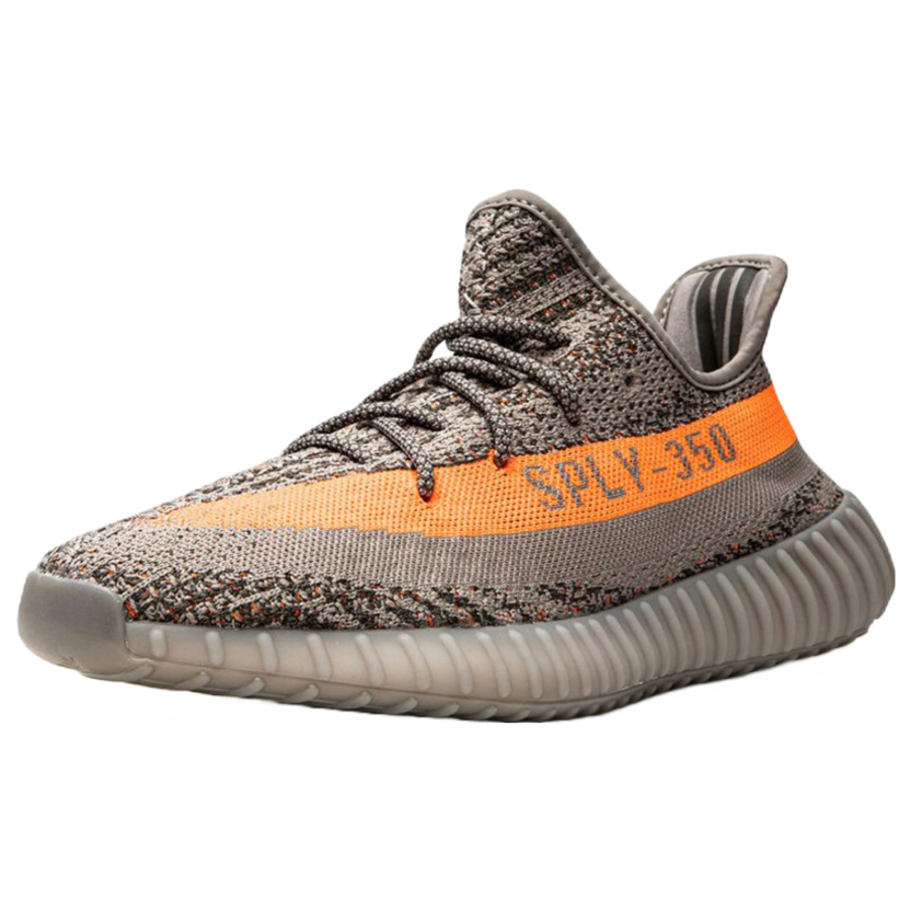 Adidas mens yeezy boost 350 v2 beluga grey/beluga-solar red fabric best sale