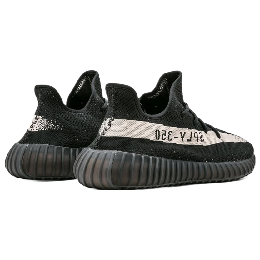 Adidas yeezy low top black and white
