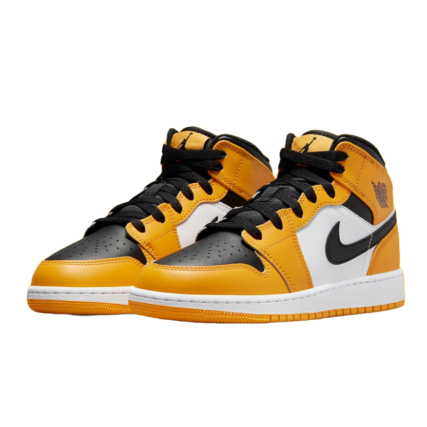 Air Jordan 1 Mid GS Taxi Black White 554725 701 McKickz
