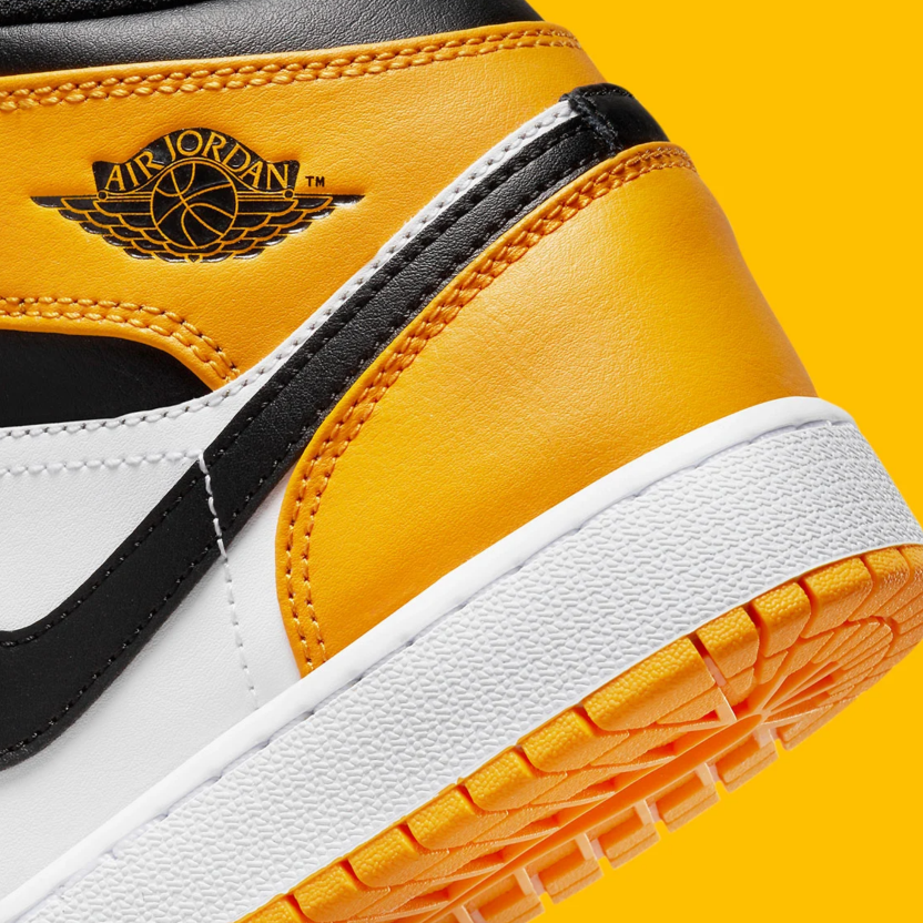 Black yellow and top white air jordans