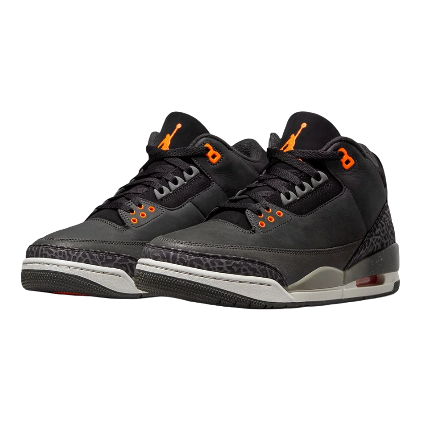 Black and grey jordan 3 hot sale