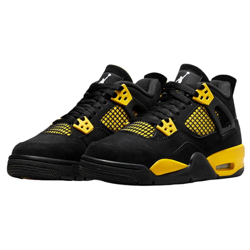BSB　Air Jordan 4 ブラック/イエロー Nike Air Jordan 4 Retro Thunder GS Black Yellow 408452-017