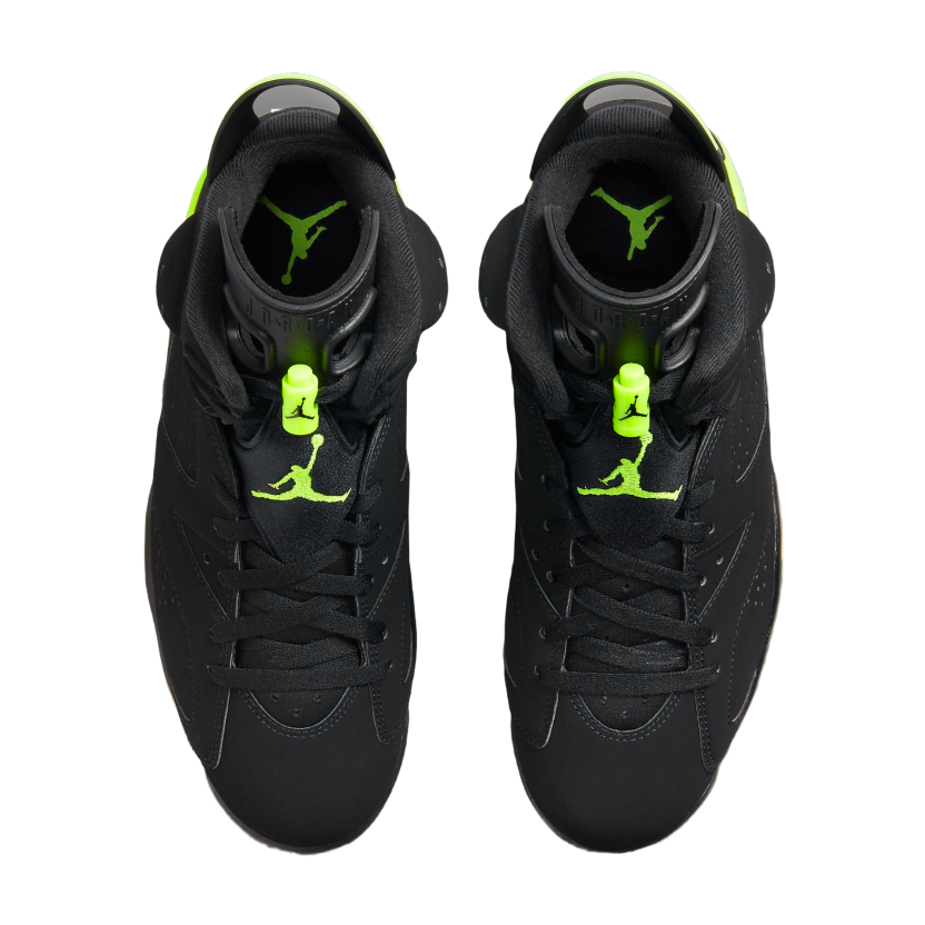 Jordan retro green and black sales