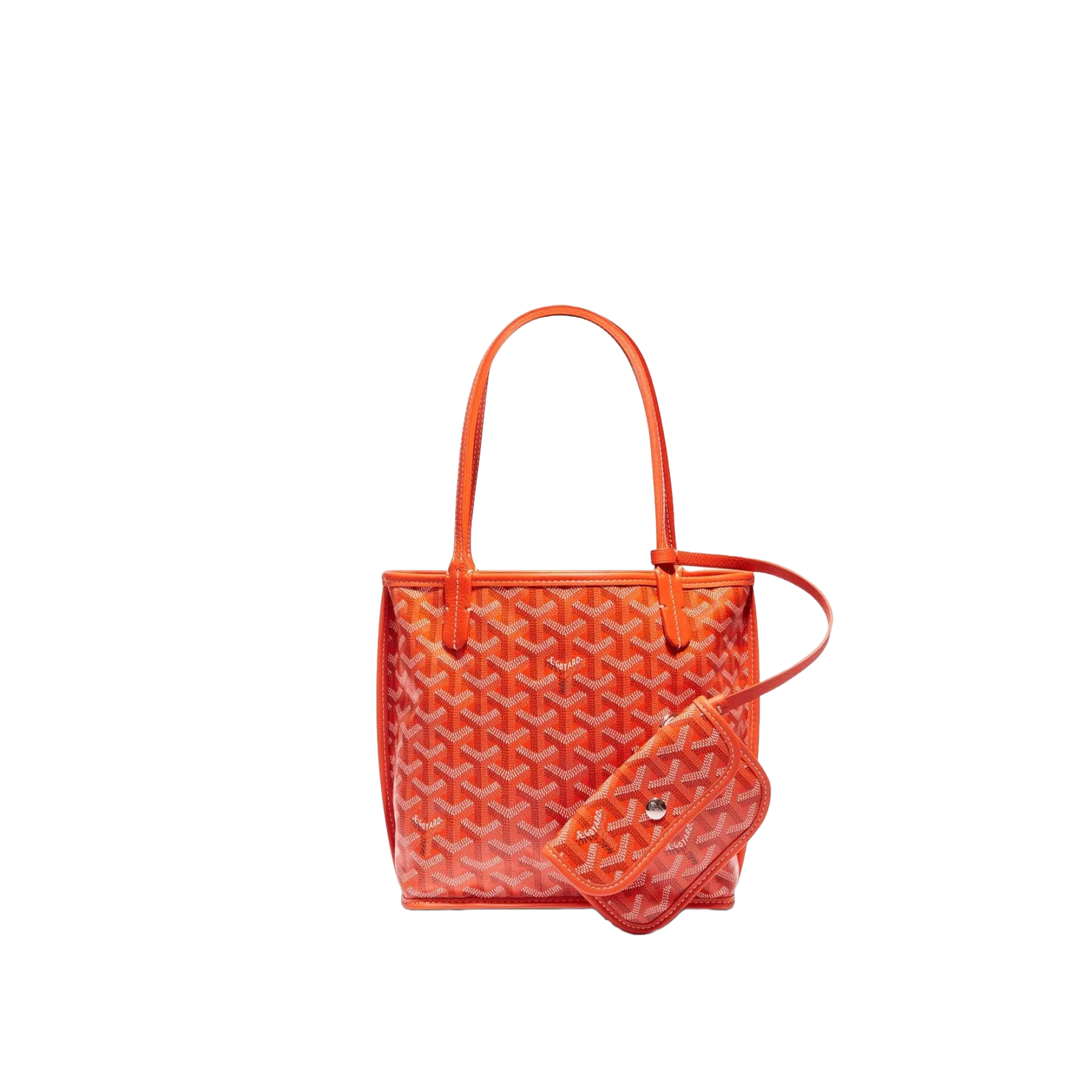 Transparent top goyard tote