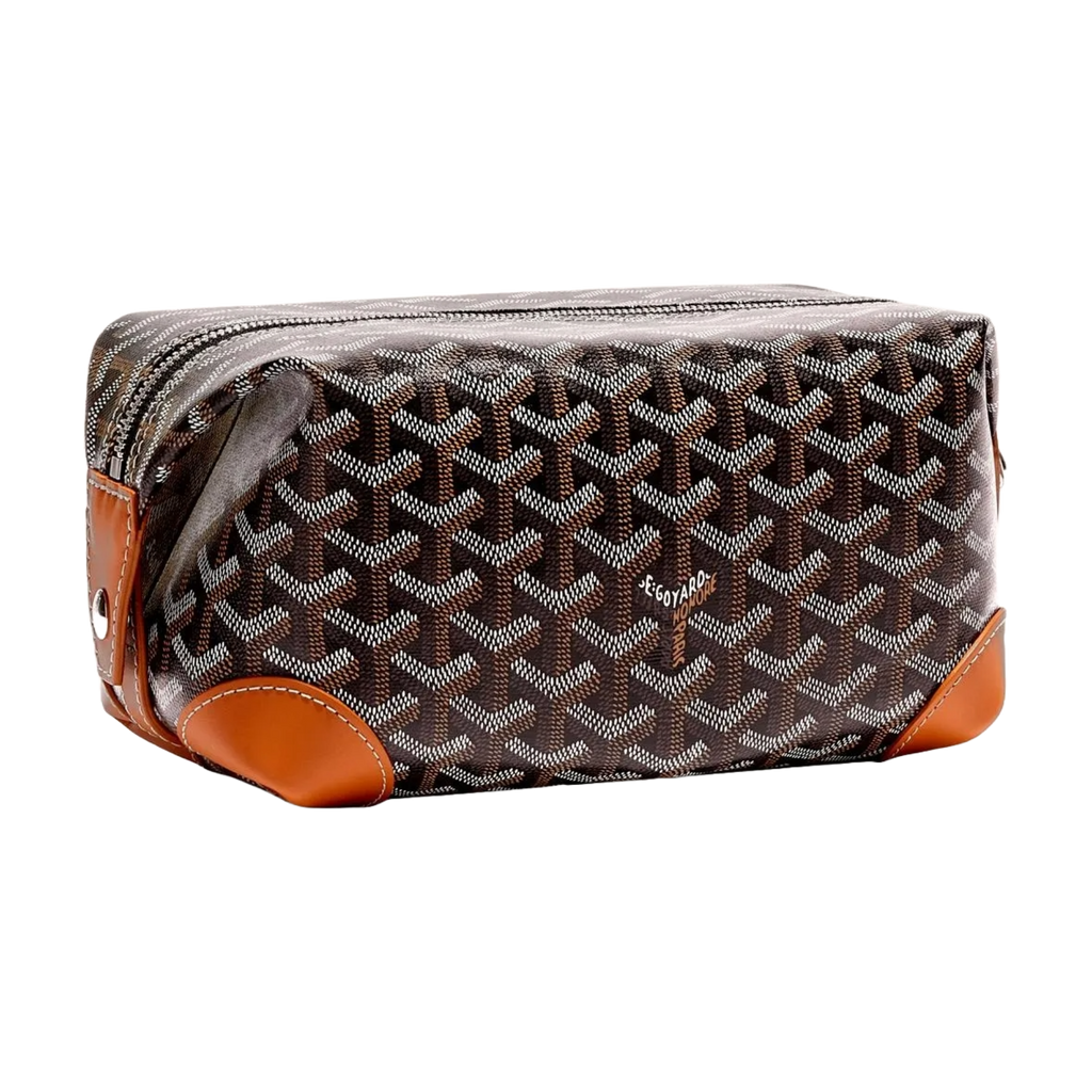 Goyard Bowling 25 Toiletry Bag Black Tan BOWLIN025TY01CL03P McKickz