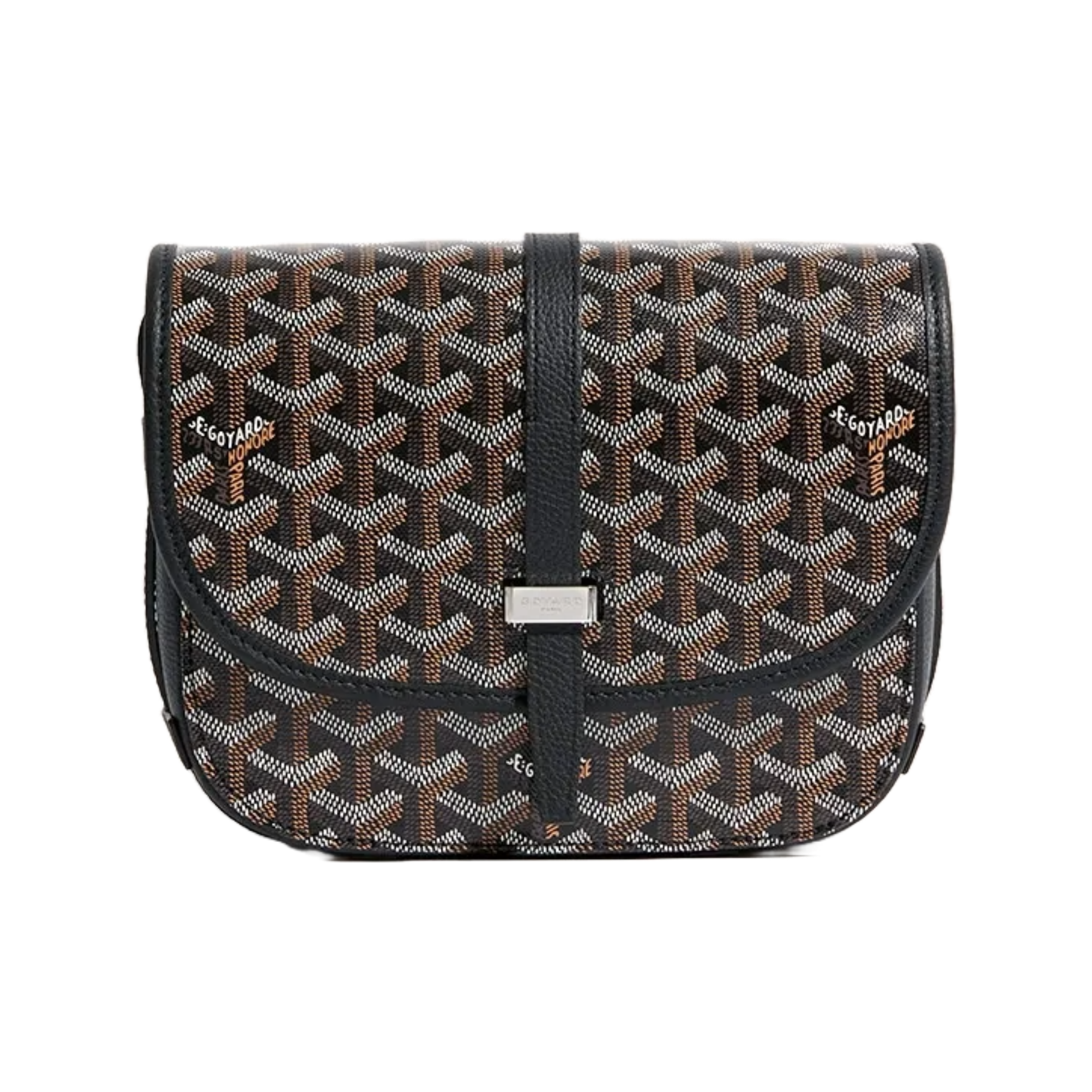 Goyard Goyardine Belvedere II Black PM Messenger Bag BELVE2PMLTY01CL01P McKickz