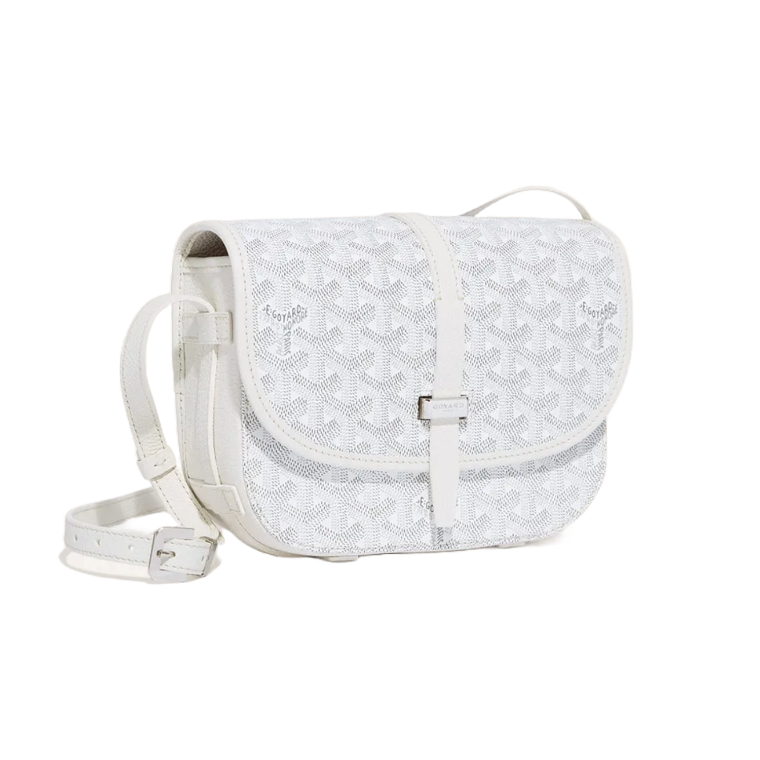 Goyard Goyardine Belvedere II White PM Messenger Bag, BELVE2PMLTY50CL50P