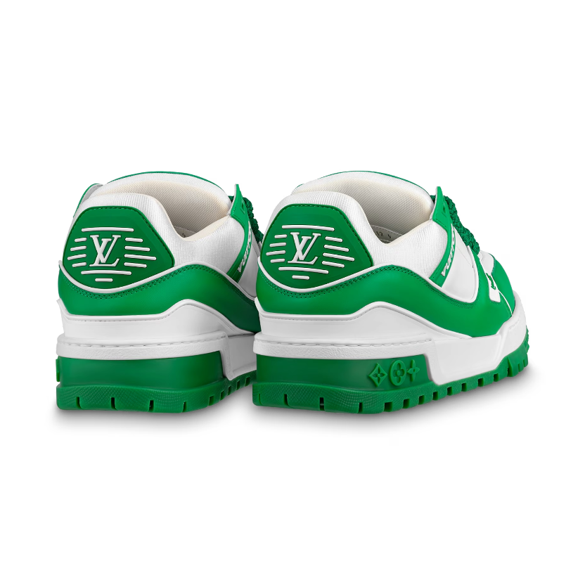 Louis Vuitton Green LV Trainer Monogram Denim Sneakers UK 6.5 