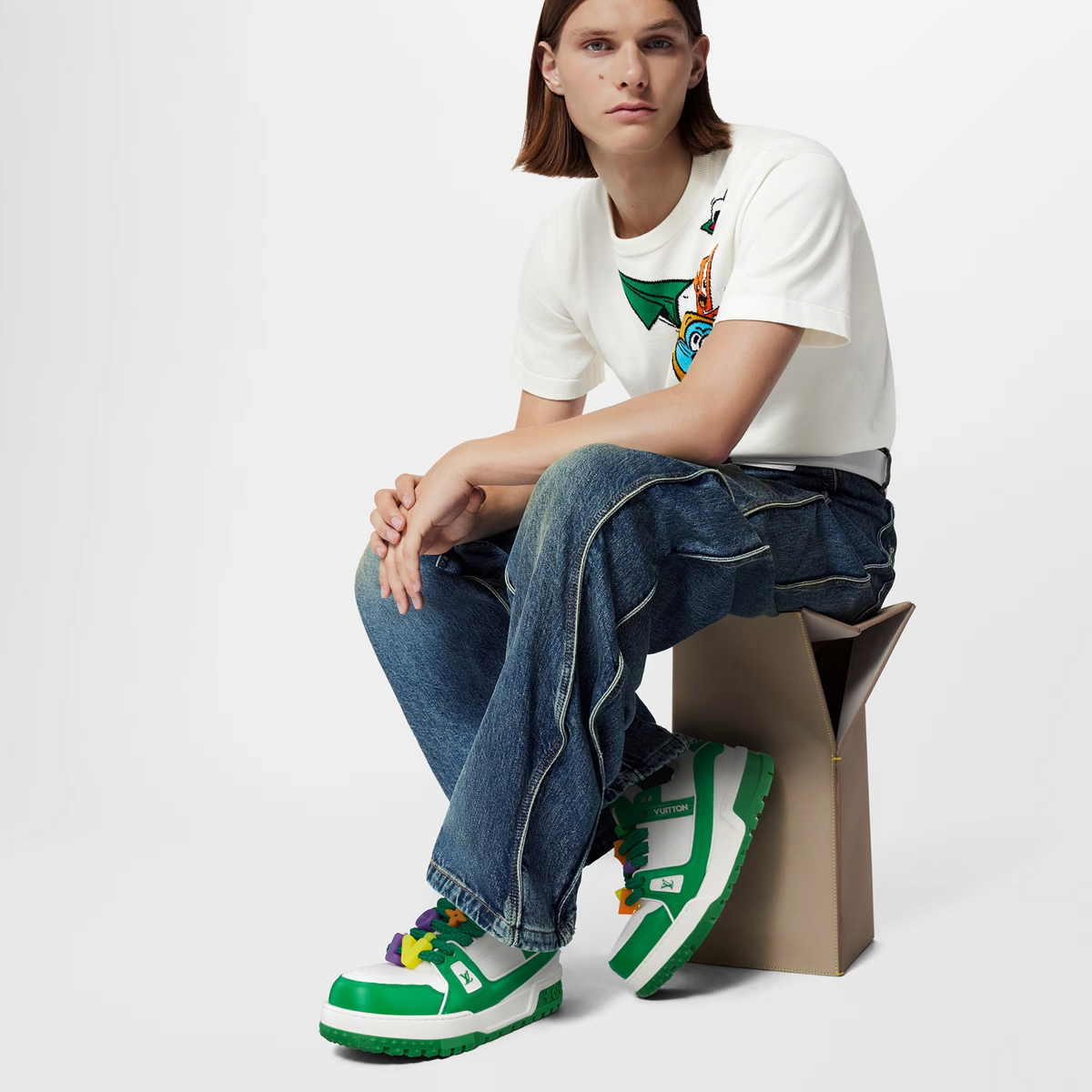 Louis Vuitton LV Trainer Maxi Sneaker &#39;Green&#39;