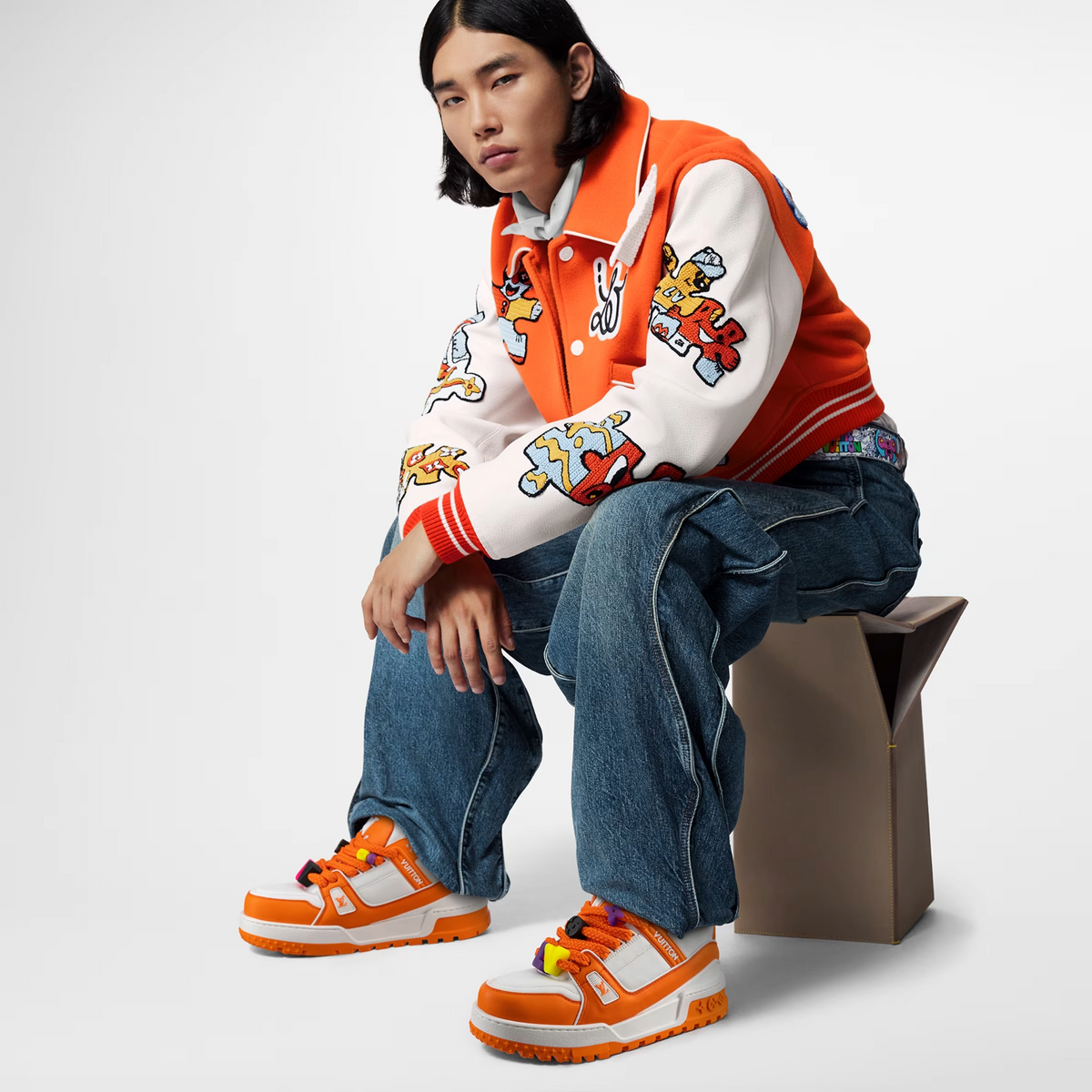 Louis Vuitton LV Trainer Maxi Sneaker &#39;Orange&#39;