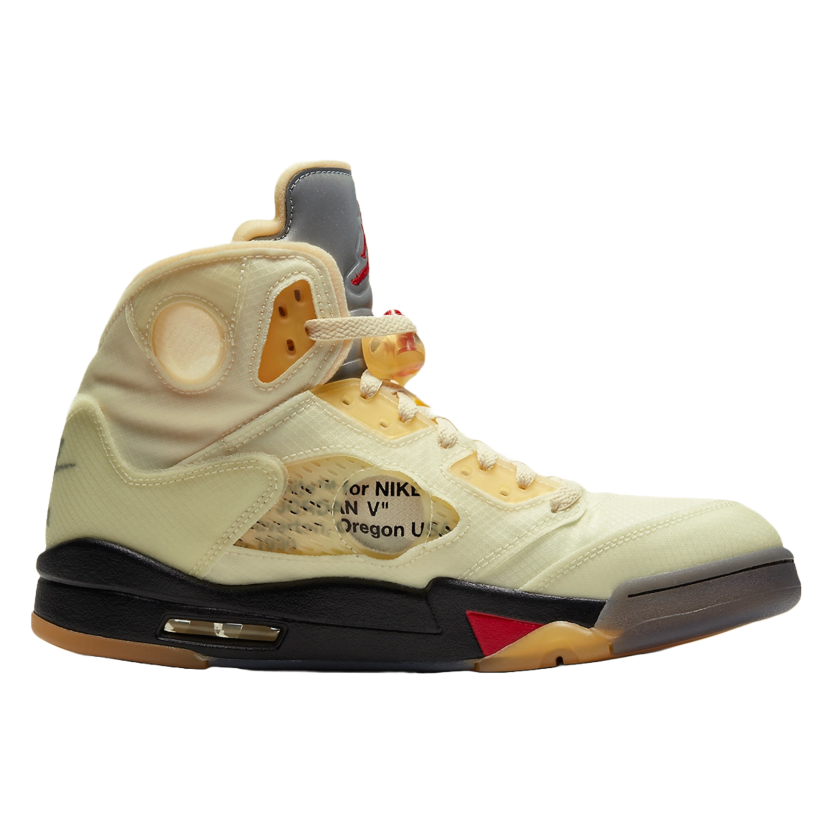 Off White x Air Jordan 5 Retro SP 'Sail' | DH8565-100 | McKickz Off White x Air Jordan 5 Retro SP 'Sail' | DH8565-100 | McKickz