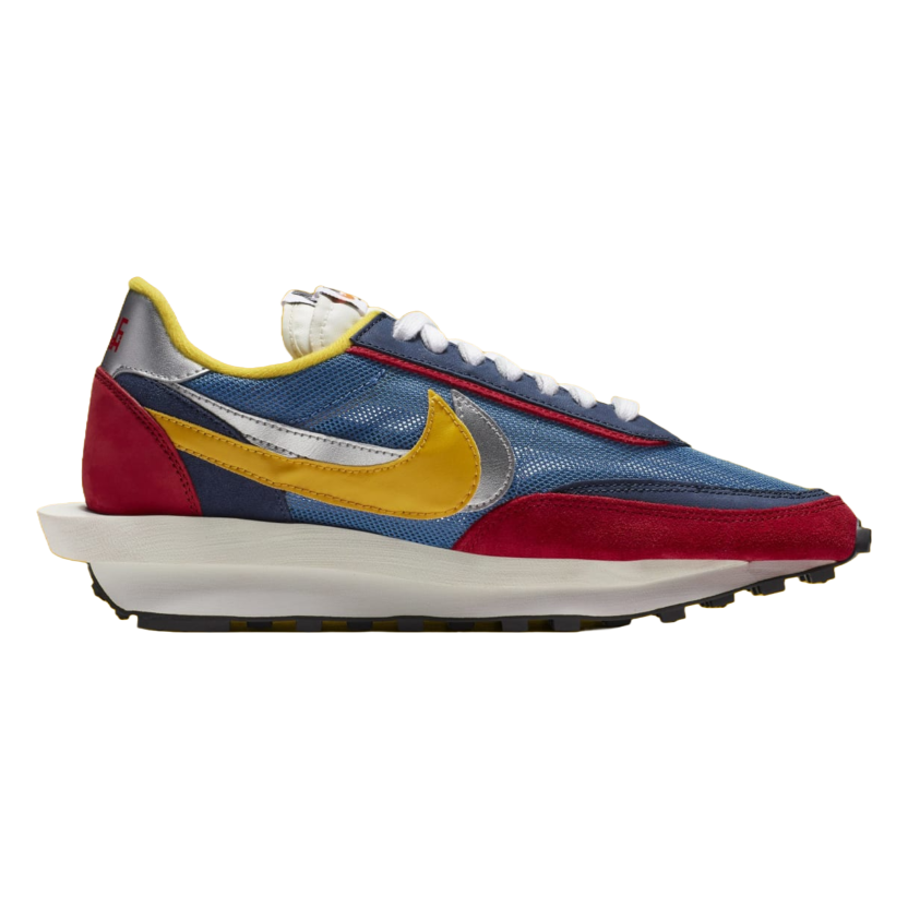 Nike x sacai store waffle blue and red