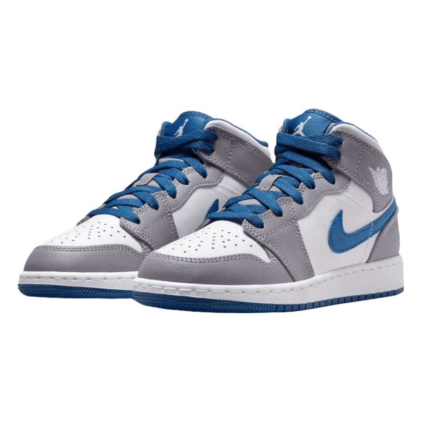Air Jordan 1 Mid GS Cement True Blue DQ8423 014 McKickz