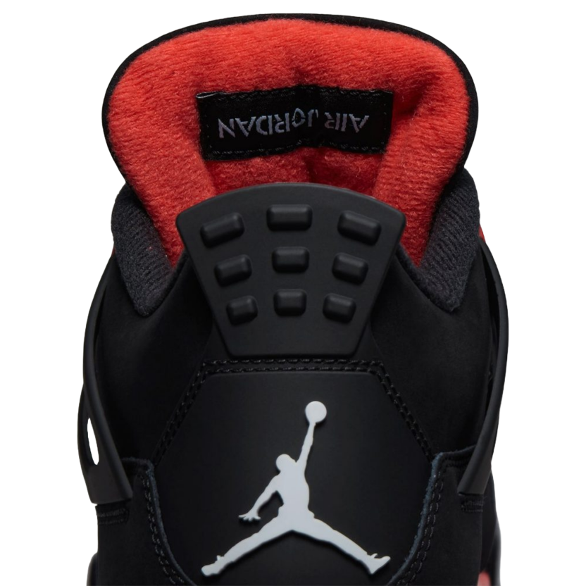 Nike air jordan retro 4 black red deals