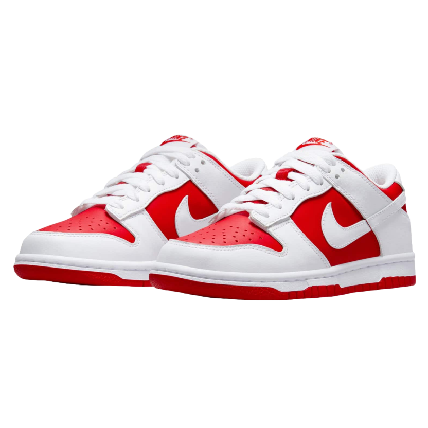 シューズ(男性用) Nike Dunk Low \"White and University Red\" Amazon.com | Nike Dunk Low Championship Red Grade School