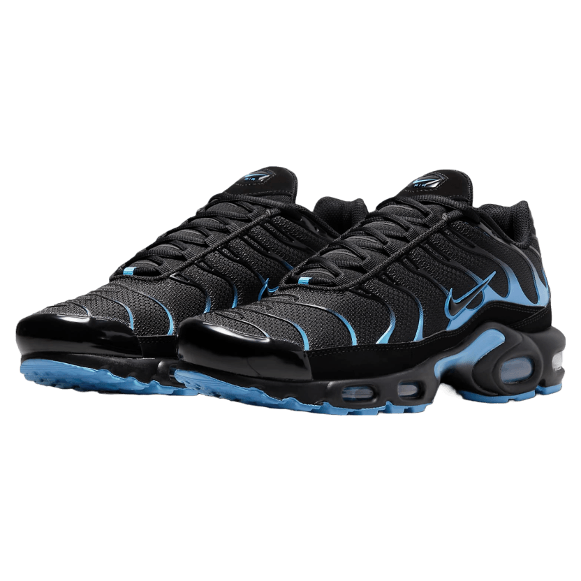 Air max plus top black and university blue